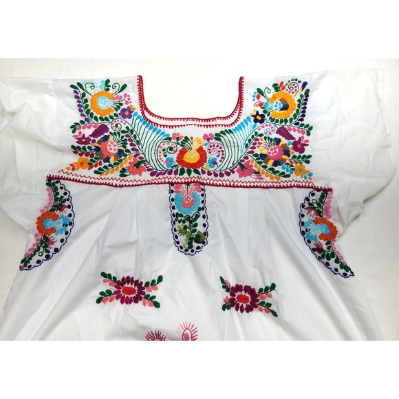 Handmade MuuMuu House Dress Hand Embroidered One size Leisure Lounging - Picture 4 of 10